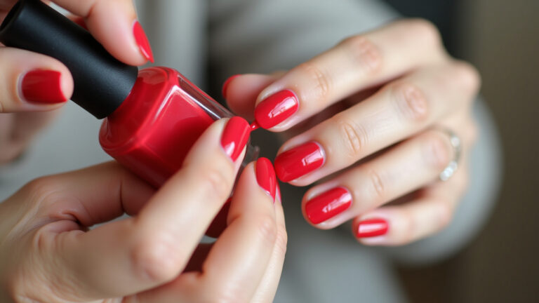 Como Decorar Unha Com Esmalte Vermelho