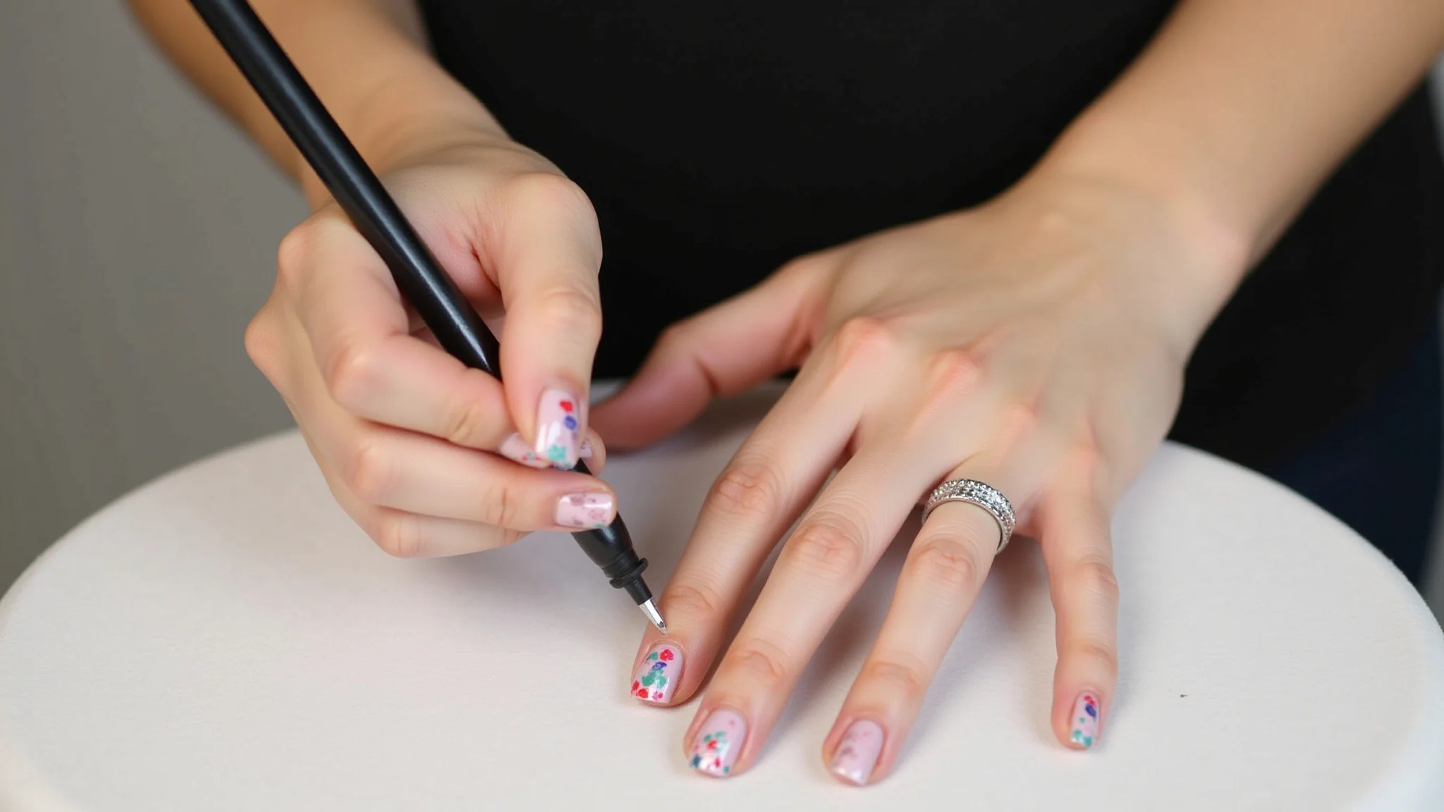 Tutorial de unhas marmorizadas, faça você mesmo.