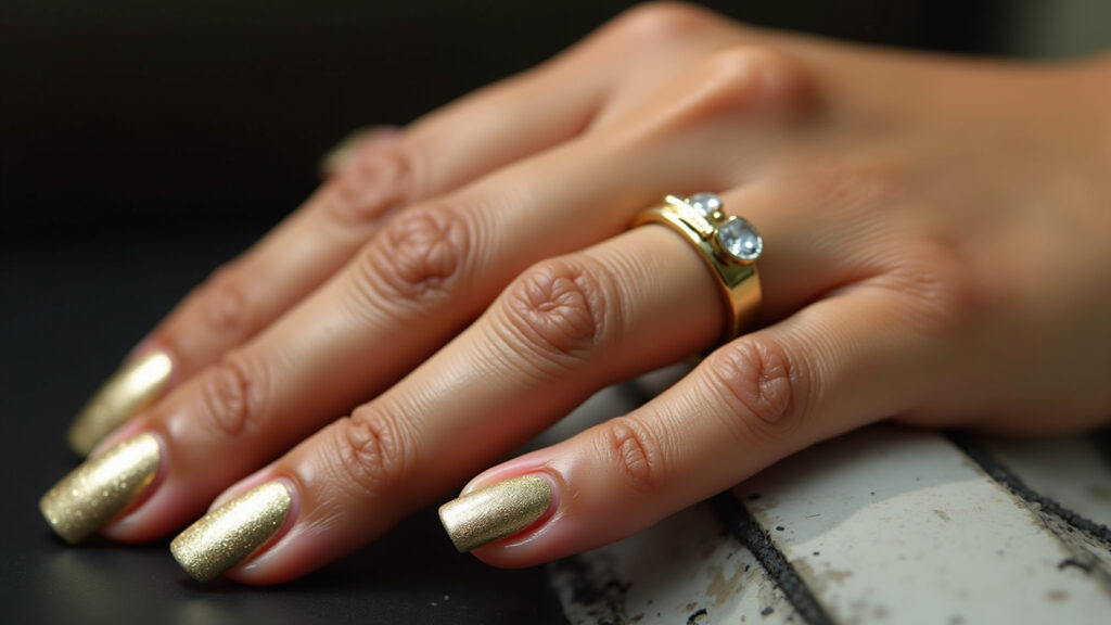 Unhas metalizadas para um Carnaval moderno e glamouroso.
