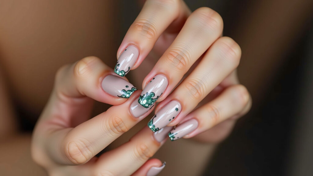 Unhas decoradas minimalistas para um visual elegante no Carnaval.