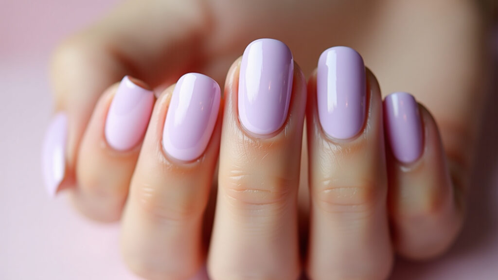 Unhas em tons pastel românticos para casamento.