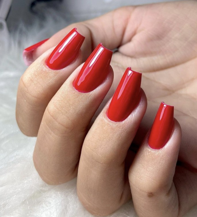 unhas decoradas vermelhas ...