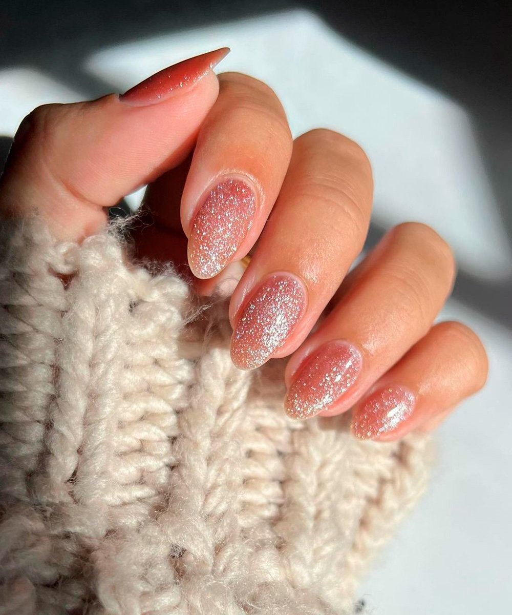 nail art com glitter ...