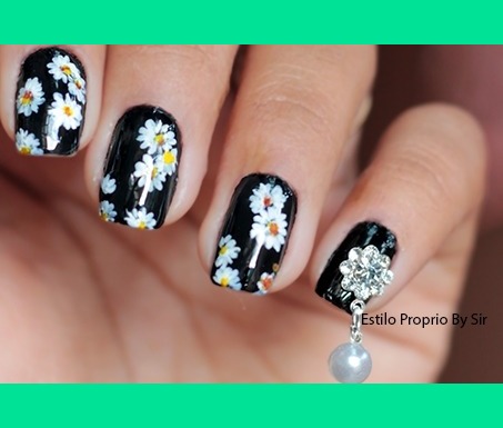 Unhas Decoradas -Margaridas | Pingente ...