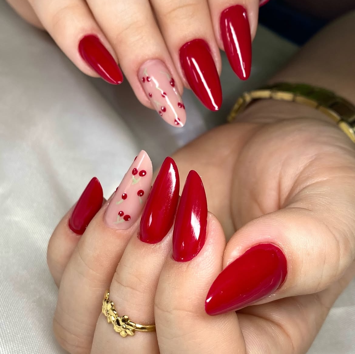 de unhas vermelhas decoradas ...