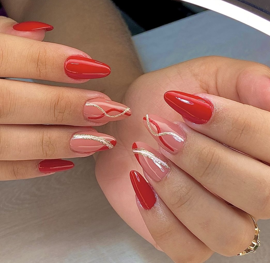 de unhas vermelhas decoradas ...