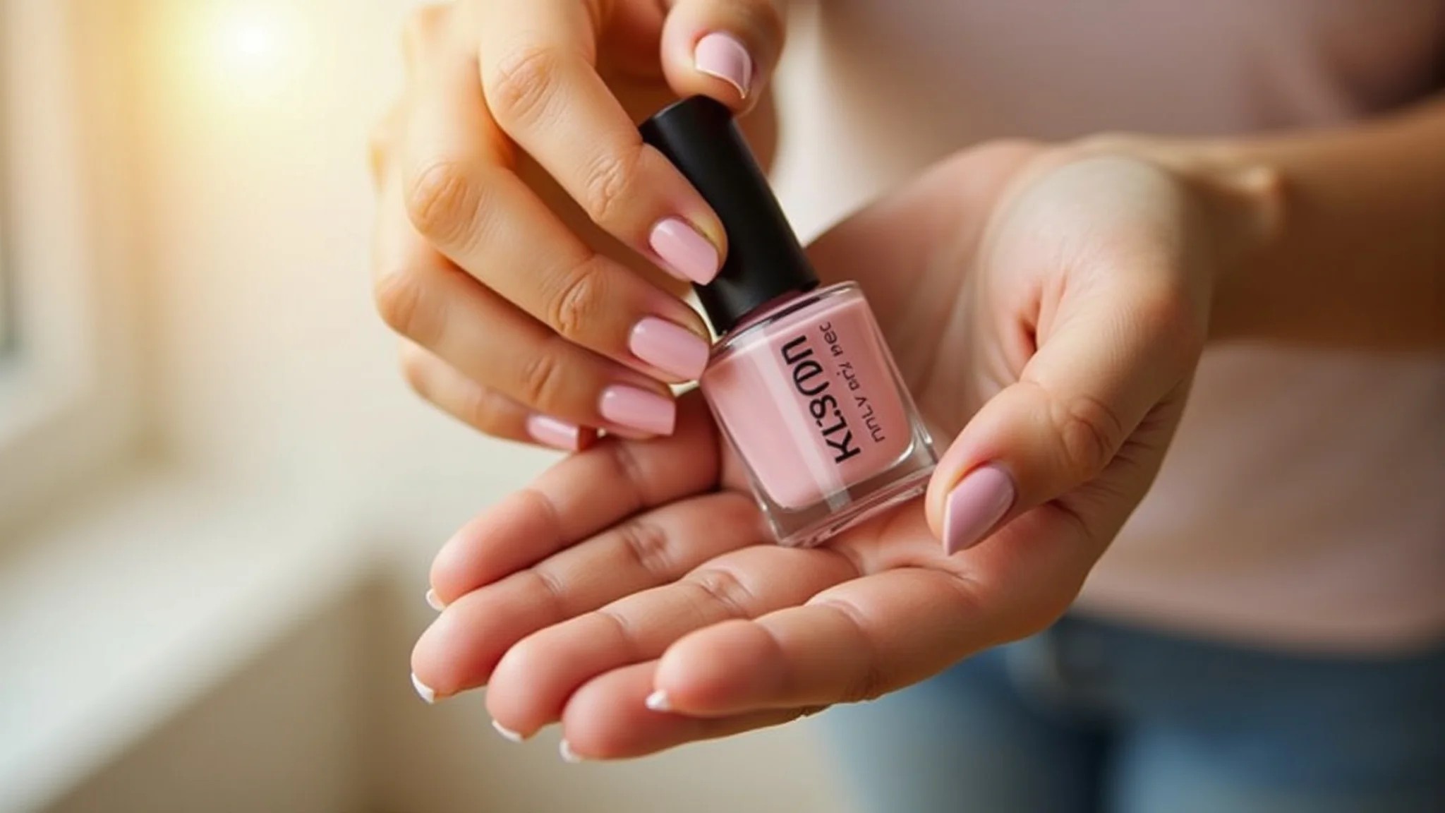 Aplicando top coat para maior durabilidade das unhas.