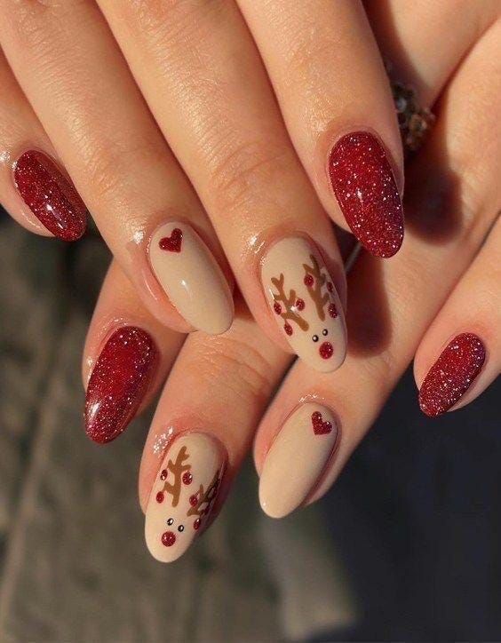 Unhas de Natal | unhas de natal, unhas ...