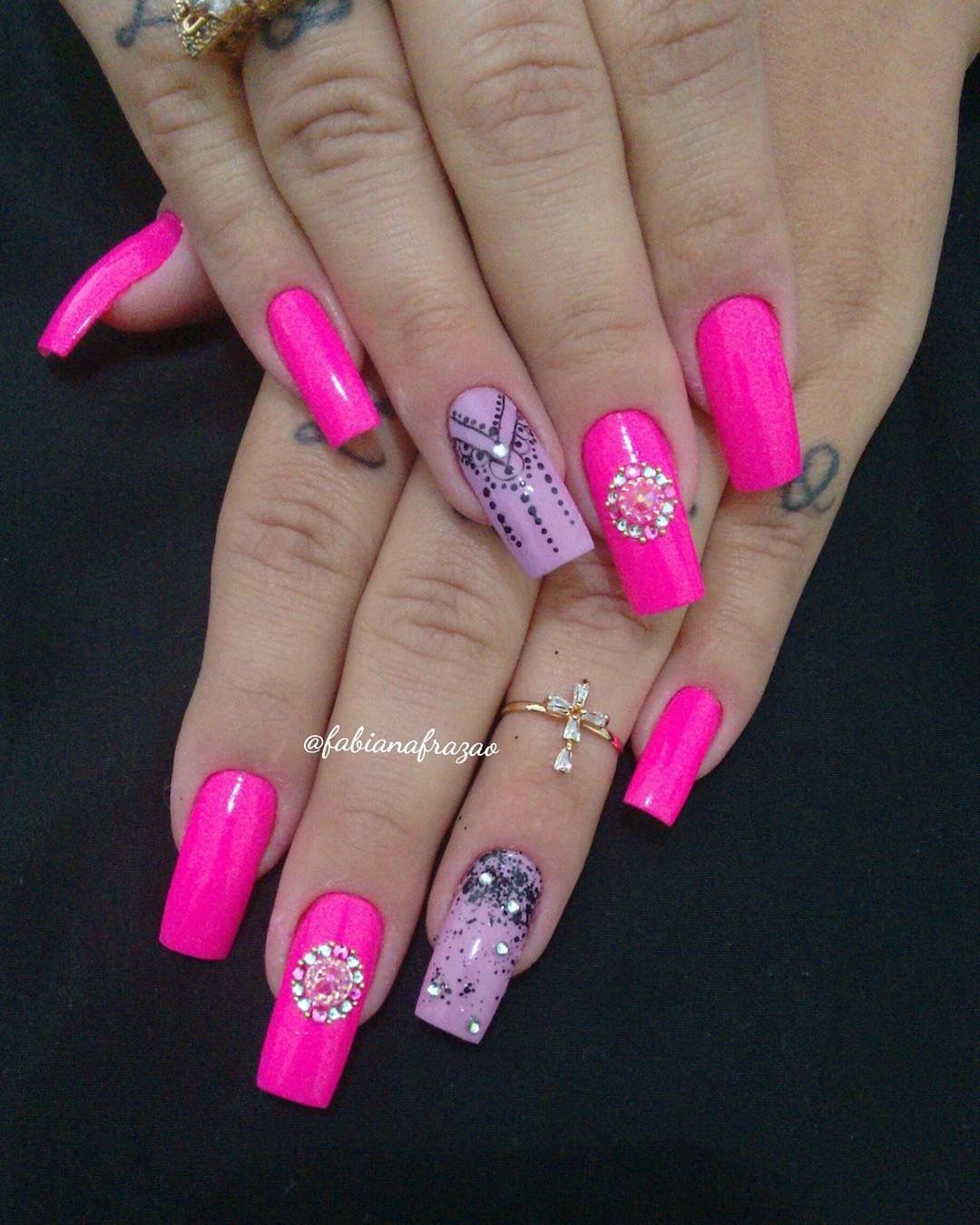 62 ideias de Unhas Rosa | unhas, unhas ...