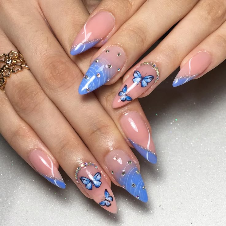 Unhas bonitas, Unhas douradas, Unhas azuis