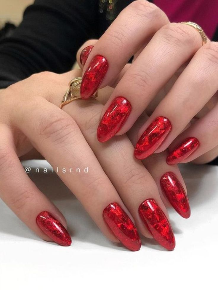 Unhas Vermelhas Marmorizadas!