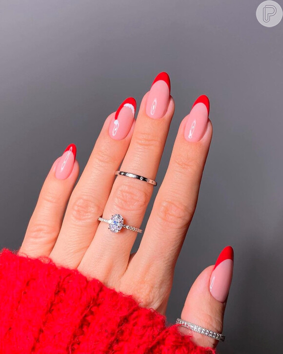 Foto: Unhas inspirada no Papai Noel é ...