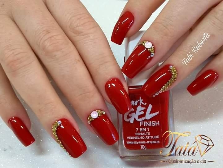 Unhas bonitas, Unhas vermelhas, Unhas ...