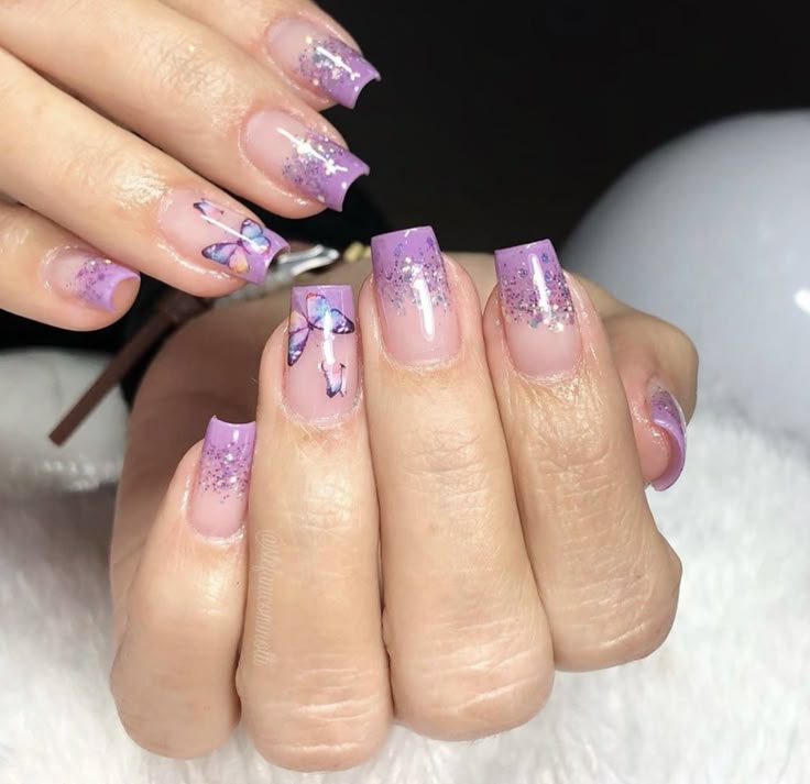 Unhas roxas, Unhas decoradas, Unhas ...