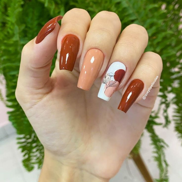 Unhas marrom - inspiração outono/inverno