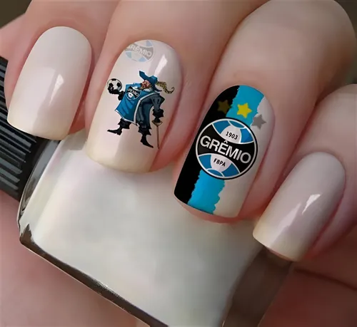 06 Cartelas De Adesivos Para Unhas Do ...