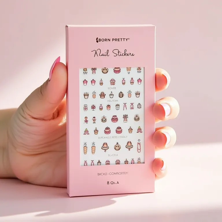 Adesivos de unha Born Pretty com designs criativos e fáceis de aplicar.