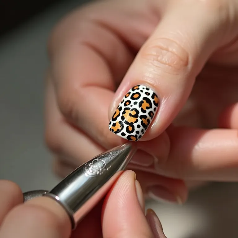 Adesivos de unha com estampa de onça: praticidade e estilo.
