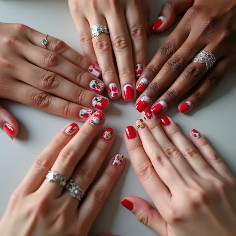 Adesivos e carimbos para unhas.