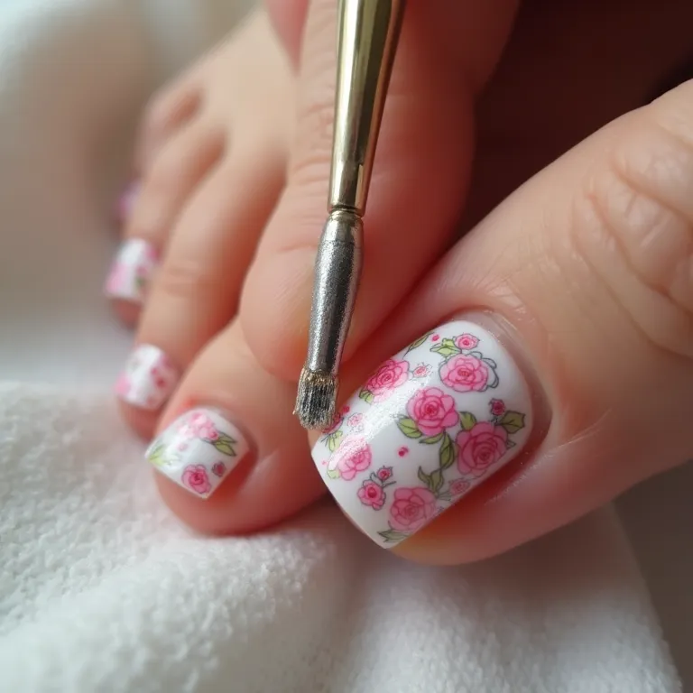 Adesivos e películas para unhas dos pés fáceis de aplicar.