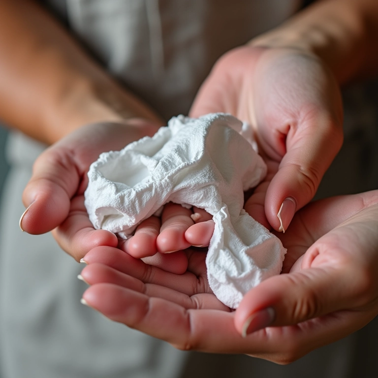 Algodão embebido em acetona e papel alumínio nas unhas.