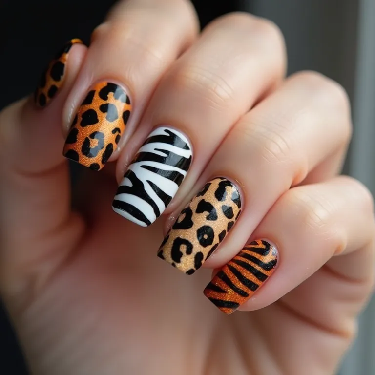 Animal print nas unhas: ousadia e estilo em cada detalhe.
