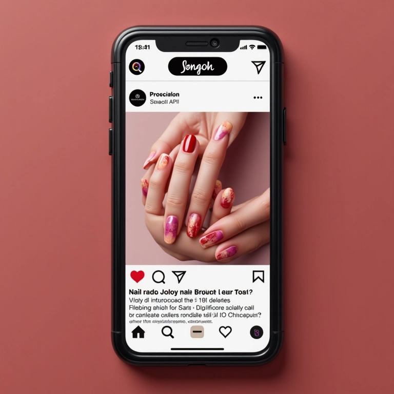 Anúncio de uma loja de esmaltes nas redes sociais.