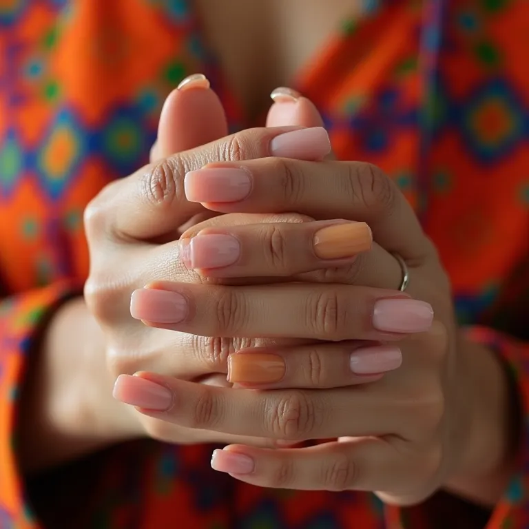 Aparência natural e elegante das unhas de gel.