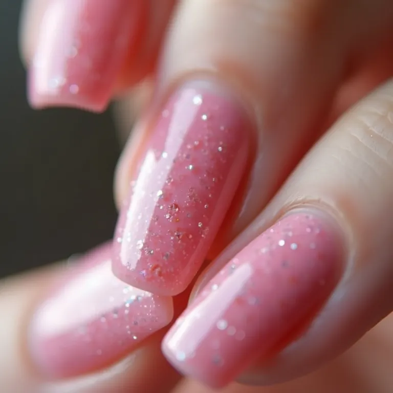 Aplicação de esmalte com tecnologia inovadora, mostrando o efeito de secagem rápida e longa duração.