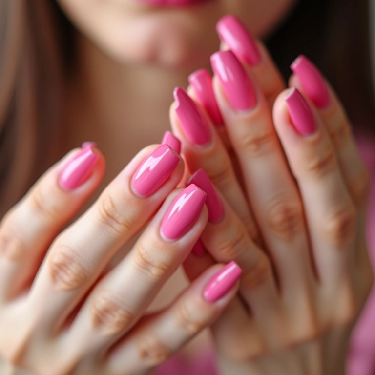 Aplicação de esmalte Granado Pink em unhas bem cuidadas.