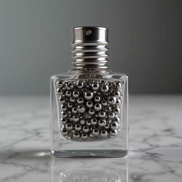 Bolinhas de aço inox para misturar o esmalte.