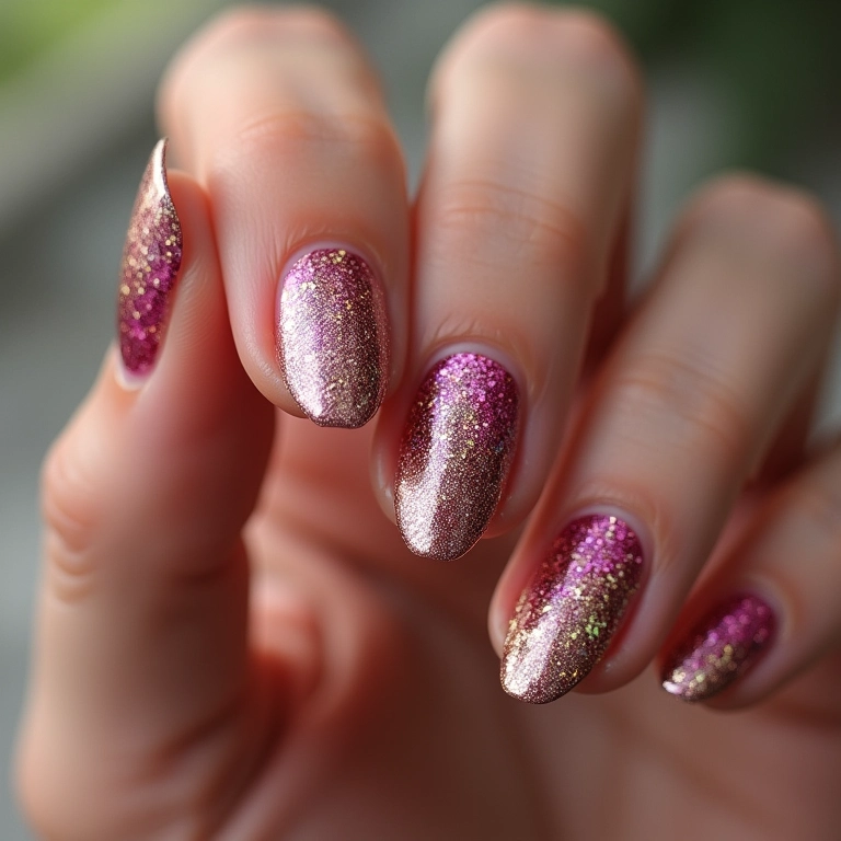 Combinação de cores e texturas para unhas pequenas.