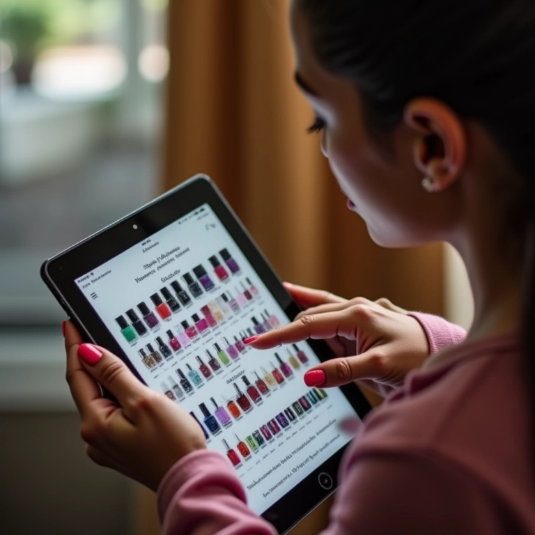 Controle de coleção de esmaltes por aplicativo.