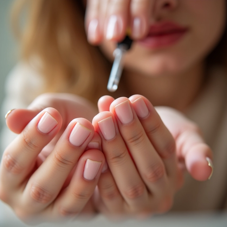 Cuidados pós-decoração das unhas com óleo de cutícula.