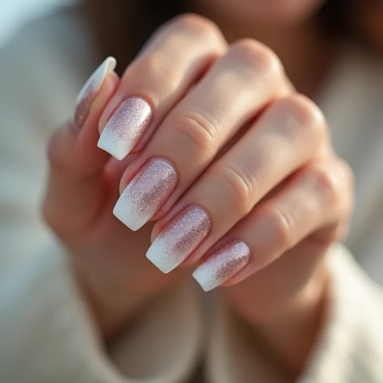 Degradê de glitter: Um efeito moderno.