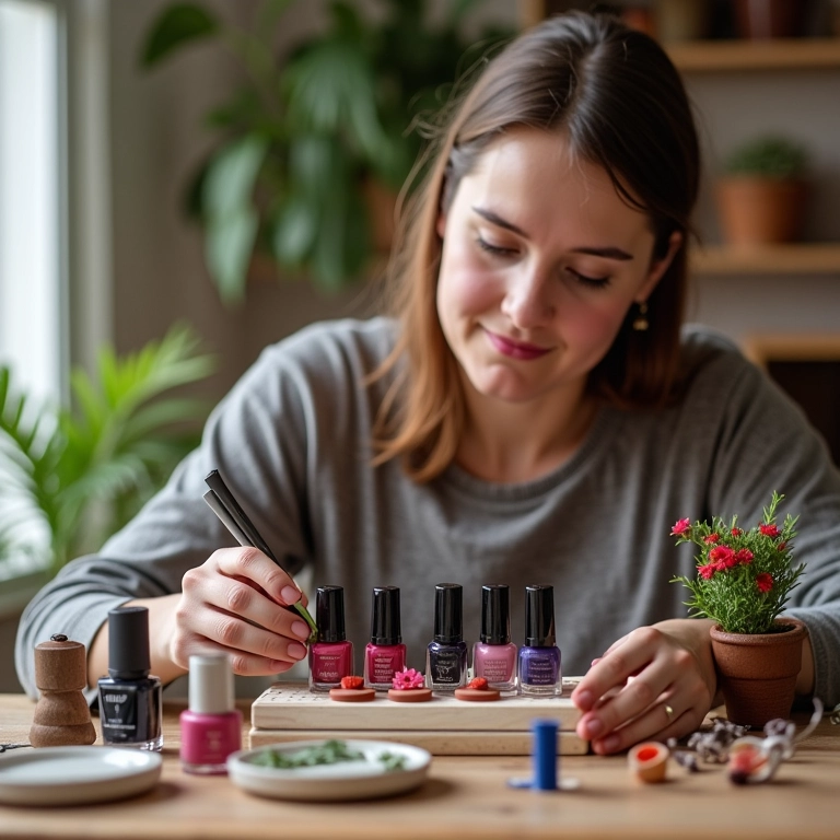 Demonstradores de esmalte DIY (Faça Você Mesma).