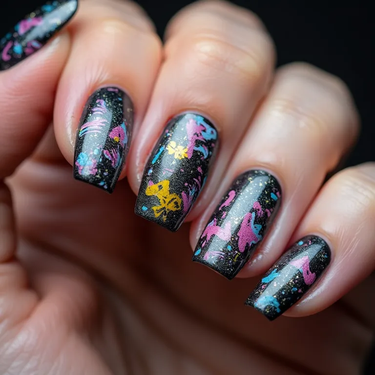 Desenhos inspirados no grafite e na cultura urbana nas unhas Mandrake.