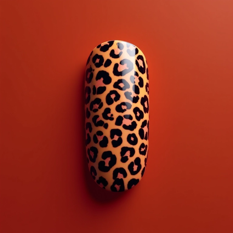 Design de animal print em unhas decoradas.