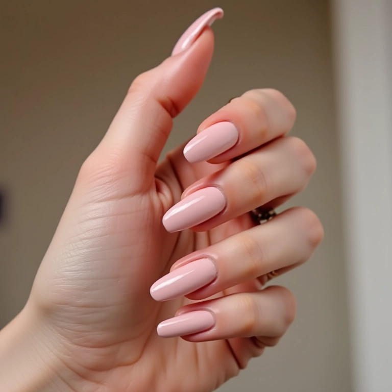 Design de unhas de fibra slim, estilo minimalista.