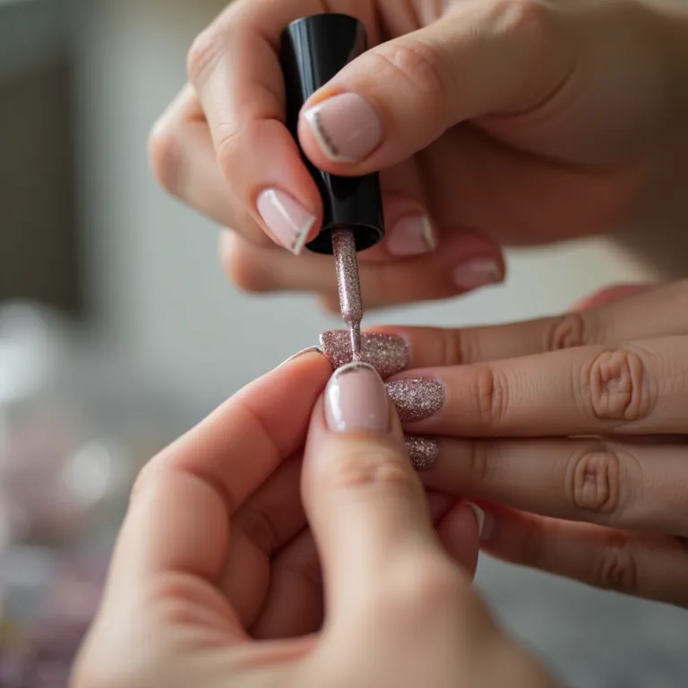 Dica para fazer o glitter durar mais nas unhas brancas.