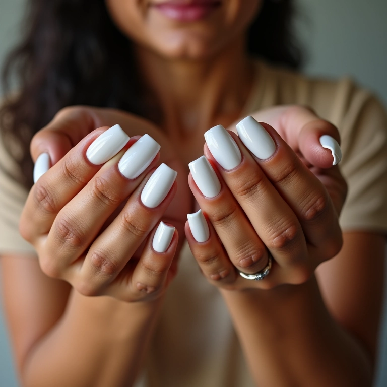 Durabilidade das unhas de gel francesinha branca.