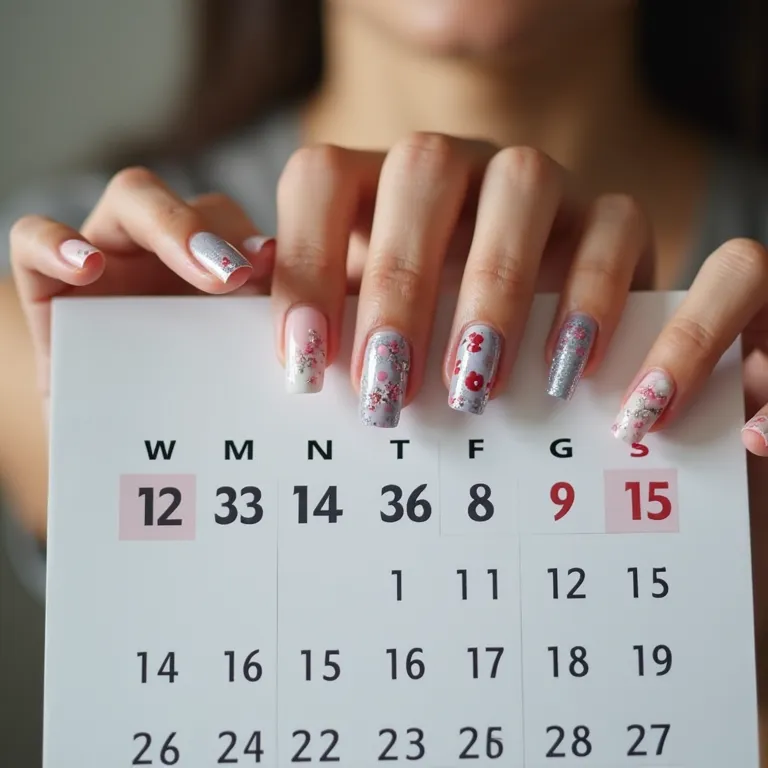 Duração das unhas de gel decoradas.