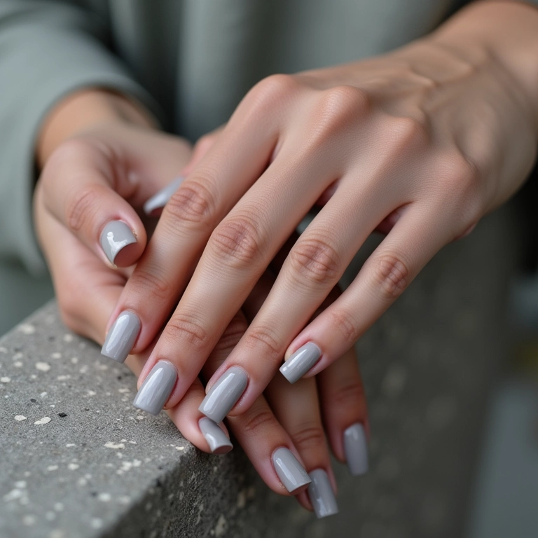 Esmalte cinza: elegância urbana para um visual moderno.
