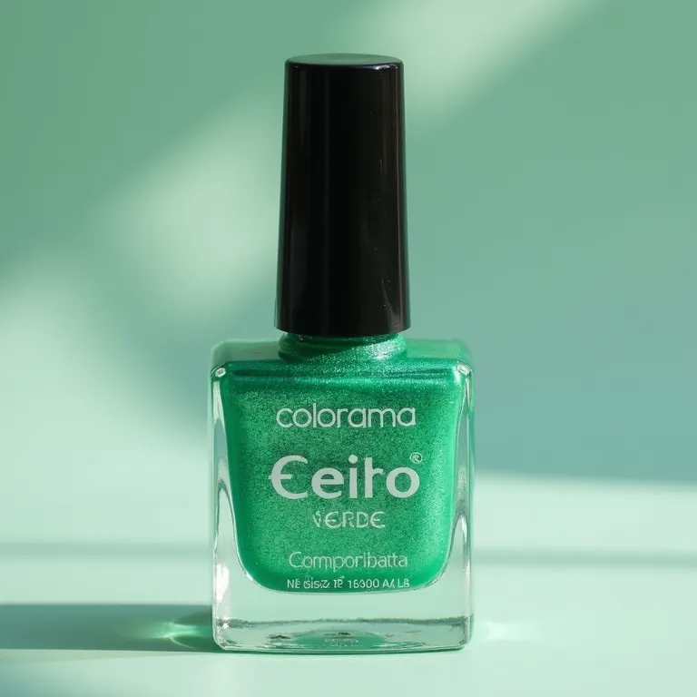 Esmalte Colorama Efeito Gel Verde Esmeralda.