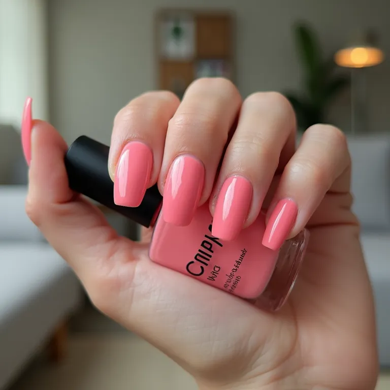 Esmalte Colorama em unhas de gel.