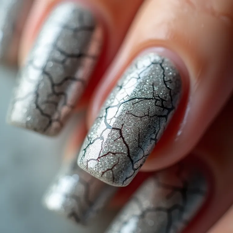 Esmalte craquelado, design moderno e ousado.