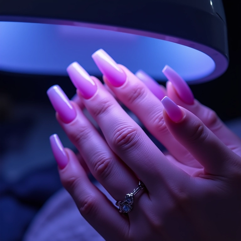 Esmalte degradê em gel.