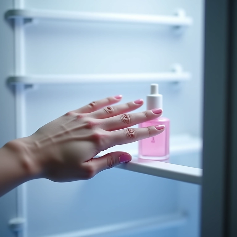 Esmalte na geladeira para melhor aplicação.