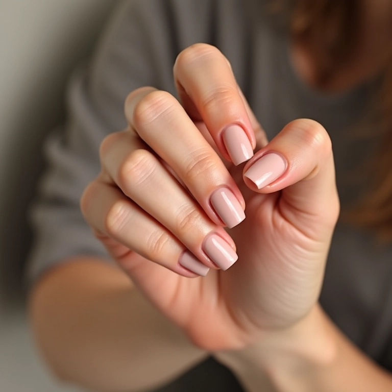 Esmalte nude para o dia a dia.