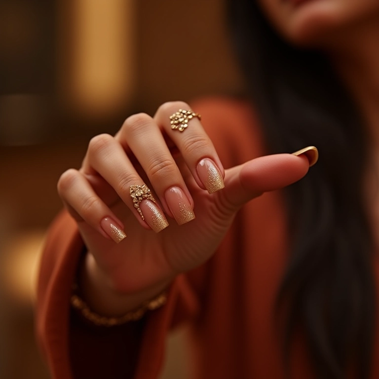 Esmalte nude para ocasiões especiais.